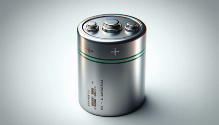 Batteries on a white background. 3d render illustration.
