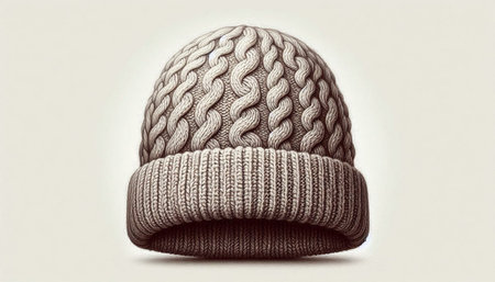 knitted hat isolated on a white background. 3d illustration.