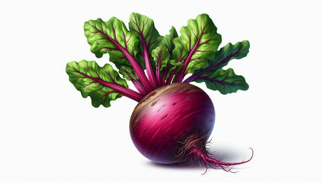 Beetroot isolated on white background. Realistic vector illustration.