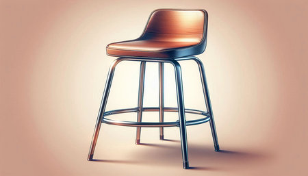 Modern chair isolated on a white background. 3d render illustration.