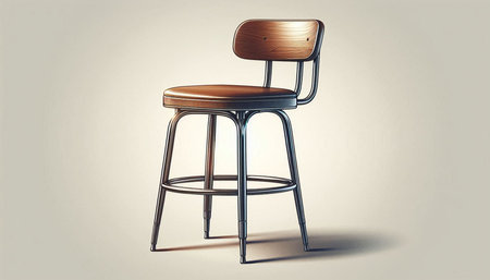 Modern chair isolated on a white background. 3d render illustration.