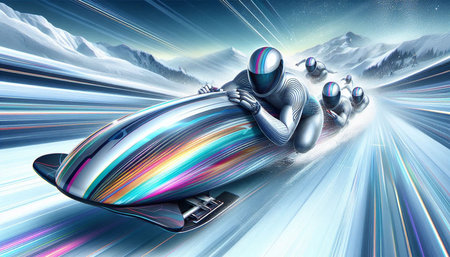 Cyborgs on the road with high speed. 3d rendering
