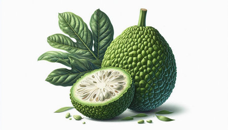 Bergamot fruit with leaves isolated on white background, clipping path included