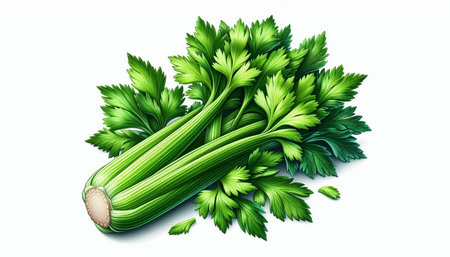 Celery isolated on white background. Vector illustration. Eps 10.