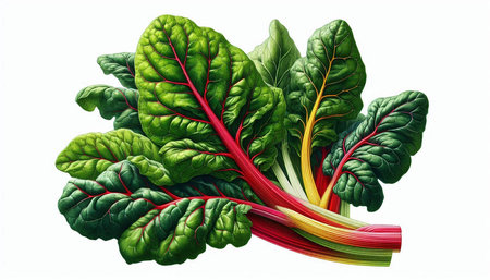 Chard isolated on white background. Vector illustration of chard.
