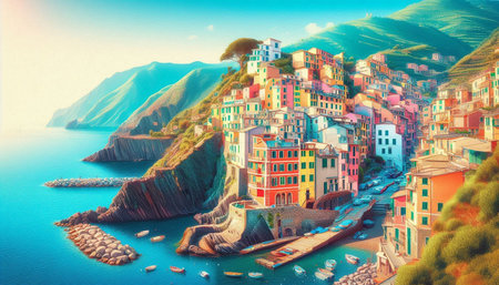 Riomaggiore village in Cinque Terre, Italy