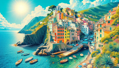 Colorful village of Manarola in Cinque Terre, Italy