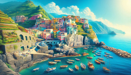 Riomaggiore village in Cinque Terre, Italy