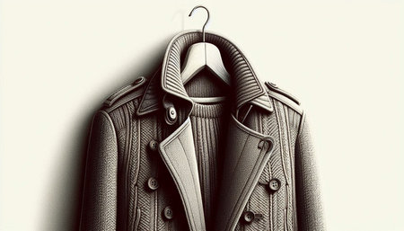 Men's leather jacket on a hanger. Close-up.