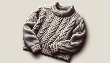 Woolen Sweater. Winter clothing. 3D rendering.