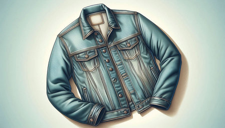 Stylish leather jacket on a white background. 3d illustration.