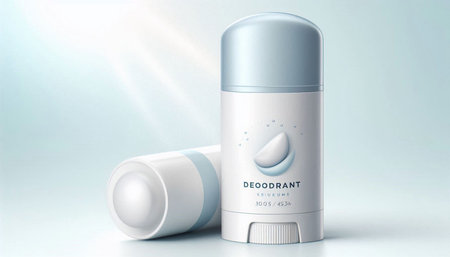 deodorant on white background, 3d rendering. Computer digital drawing.