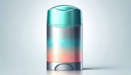 Plastic deodorant on a gray background. 3d rendering