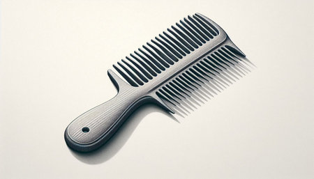 Comb on a white background. Close-up. Toned.