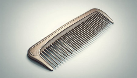 Hair comb isolated on white background with filter effect retro vintage style
