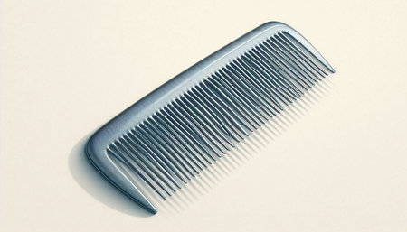 Comb on a white background. 3D rendering. Toned.