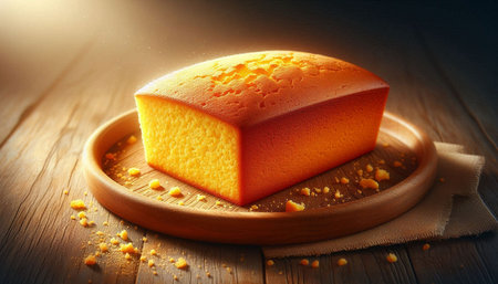 Cheese cake on a wooden plate. toning. selective focus
