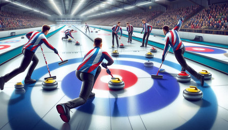 3d illustration of people playing ice hockey in the sports arena.