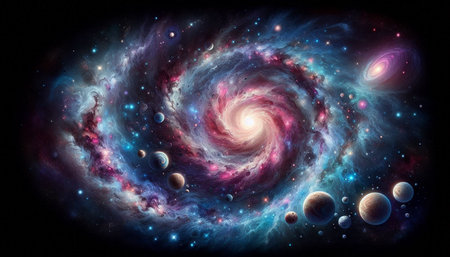 Galaxy in deep space. Elements of this image furnished by NASA