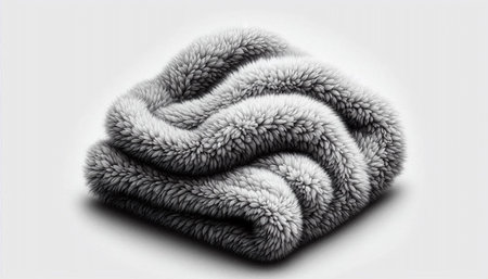 Fur texture on white background. 3d rendering, 3d illustration.