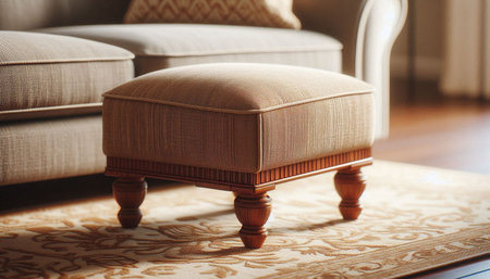 Luxury sofa and armchair in living room, closeup