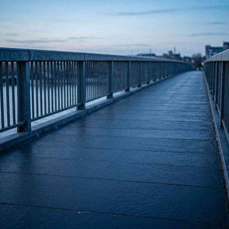 A view of a bridge in the city of Nizhny Novgorod.