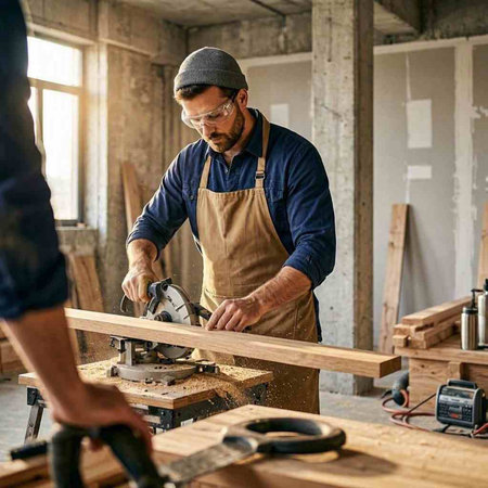 Carpenter Craftsman Lumberjack Woodwork Work Concept