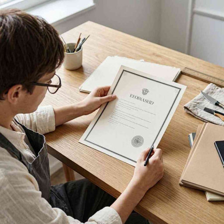 College Student Studying Education Knowledge Classroom Graphic Diploma Certificate Concept