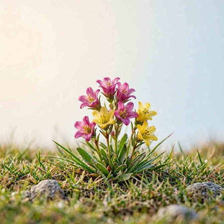 Flower in the meadow on a sunny day. Spring.