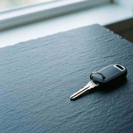 Car key on a black background. The concept of buying a car.
