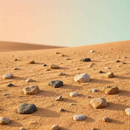 Desert stones in the middle of the Namib Desert, Namibia