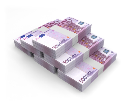 currency euro banknotes 3D illustration