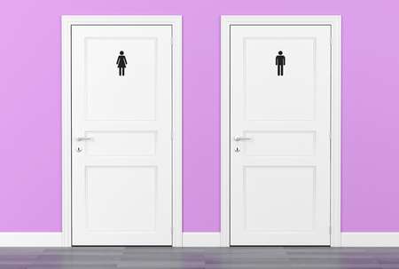 toilet toilet restroom door women men 3Dの写真素材