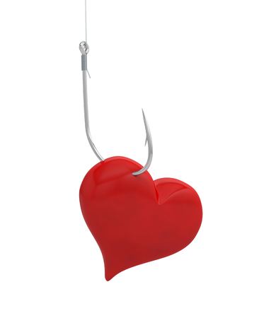 heart hook fishing fish-hookの写真素材