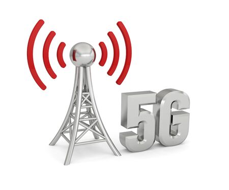 antenna network 5G wireless transmissionの写真素材