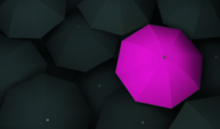 umbrella unique different singleの写真素材