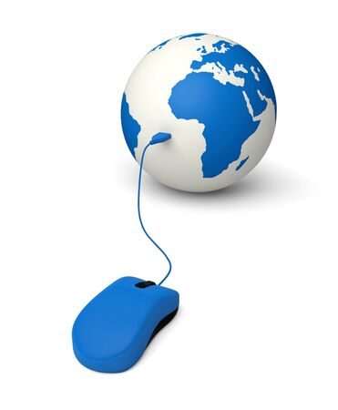 earth mouse internet shopping delivering onlineの写真素材