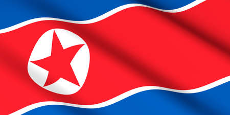 flag of North Korea 3Dの写真素材