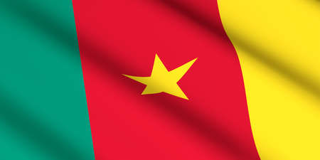 flag of Cameron cameroonian 3Dの写真素材