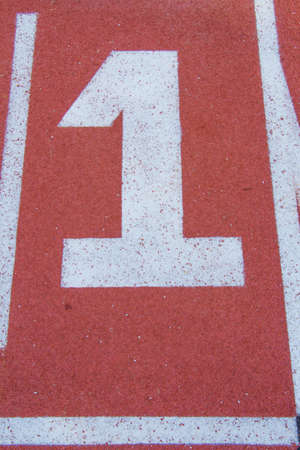 Number 1  of race trackの写真素材