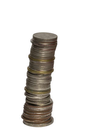 Money coins in a pile の写真素材
