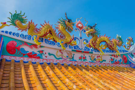 Roof china temple,art design roof temple china の写真素材