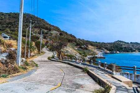 Road in Kho Si Chang Island at Chonburi ,Thailand の写真素材
