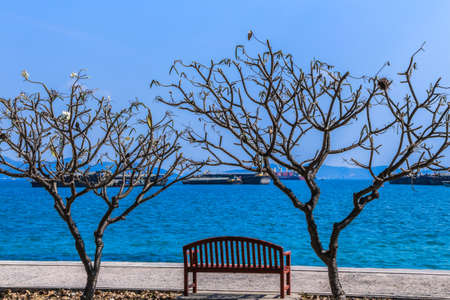 Alone at Koh Sichang in Chonburi-Thailand の写真素材