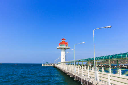 Out of order old lighthouse at Chang island in Thailand の写真素材
