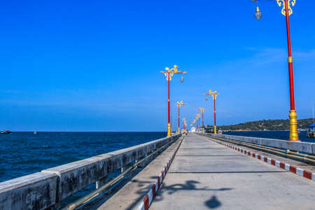 Beautiful Port at koh chang thailandの写真素材