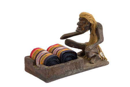 Isolation tribal wood saline wood art in thailandの写真素材