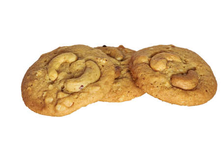 Isolation Cookies chocolate and milk on white studio background の写真素材