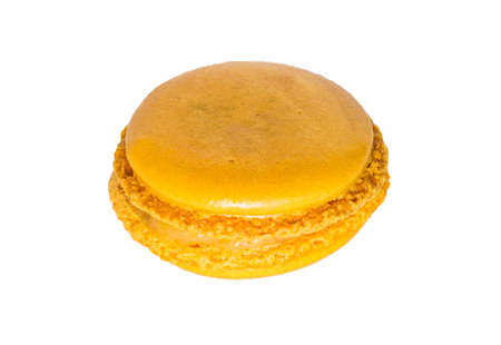 Isolated Colorful macarons on white background の写真素材