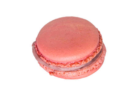 Isolated Colorful macarons on white background の写真素材